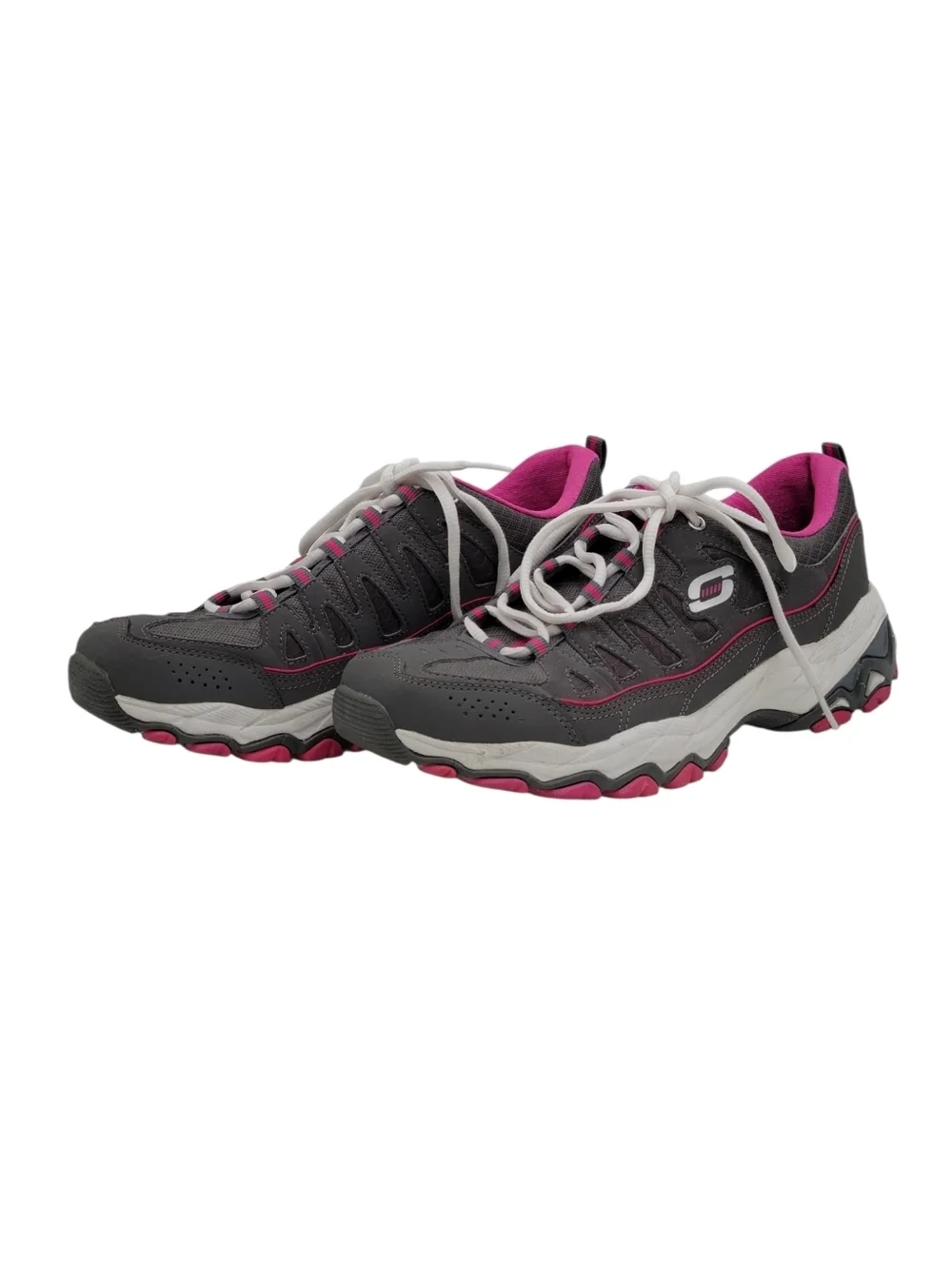 Skechers Encore Be Seen Sneakers Women Size 8.5 Gray Pink Athletic Memory Foam